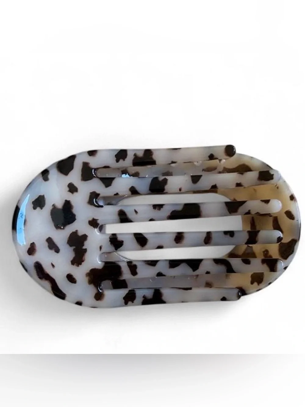 TELETIES Blonde Tortoise Large Flat Round Hair Clip – NWOT
